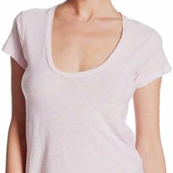 JAMES PERSE WSVH3182CU Scoop  Neck Tee RSW Pink - Picture 1 of 1